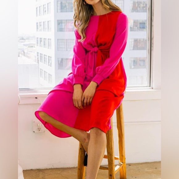 Oddy Pink and Red Dress Size 3X - Picture 2 of 4